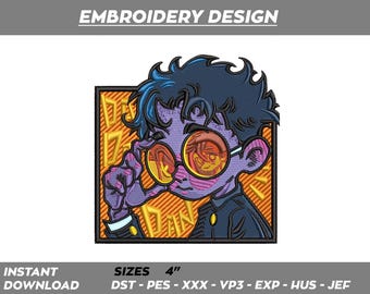 DDD Embroidery Designs, Anime Inspired Embroidery Designs, Machine Embroidery Design file, Pes, Dst, Jef, Vp3, Hus Instant Download
