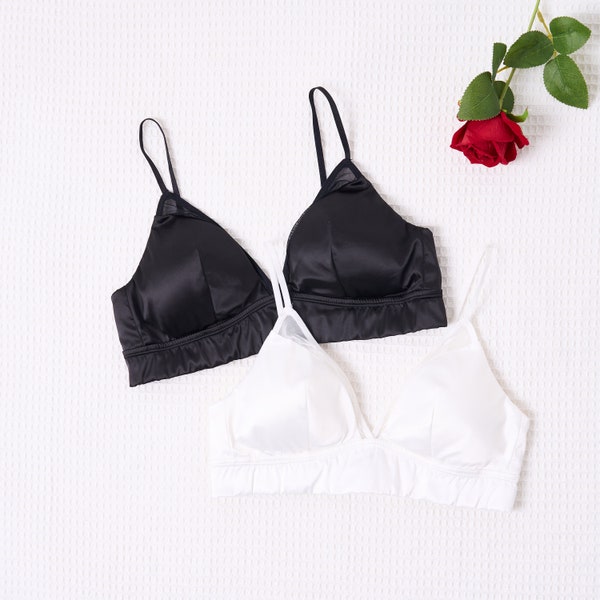 Bralette Lingerie en Soie, Sous-Vêtement