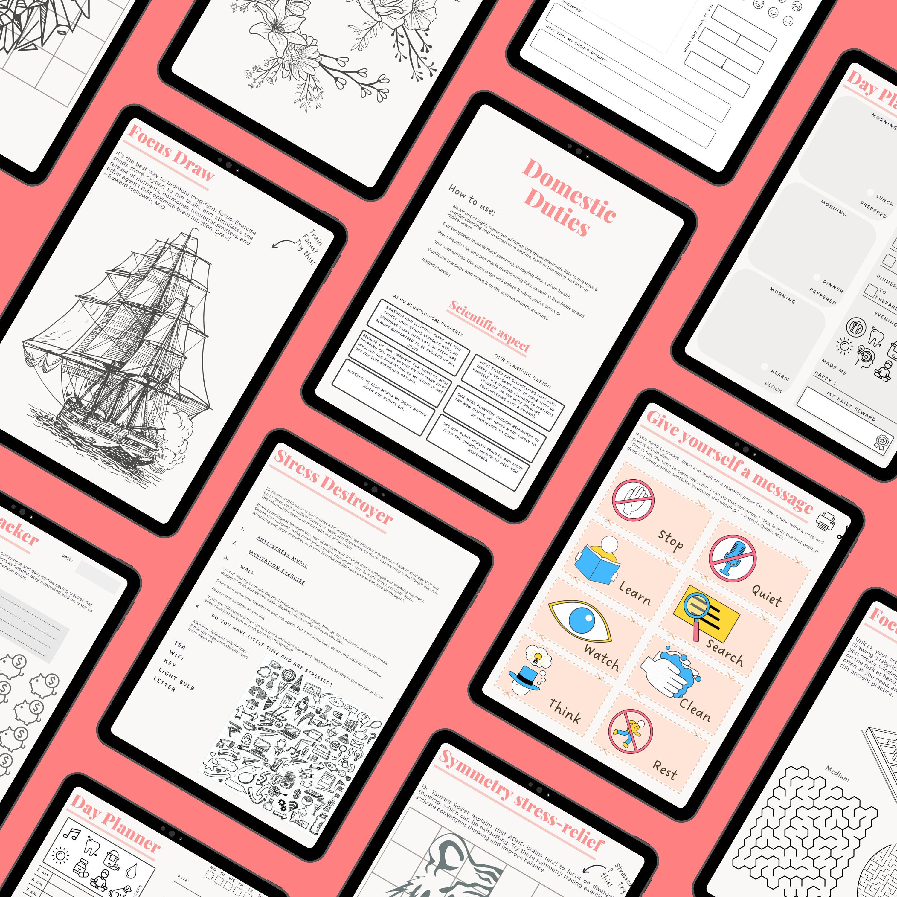 NEURODIVERGENT BLOCK Planner - Printable and Digital ADHD Journal for ...