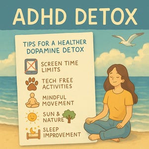 ADHD Digital Detox Workbook • Bildschirmzeit reduzieren • PDF Planer gegen Reizüberflutung & Dopamin-Überlastung
