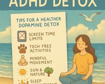 ADHD Digital Detox Workbook • Bildschirmzeit reduzieren • PDF Planer gegen Reizüberflutung & Dopamin-Überlastung