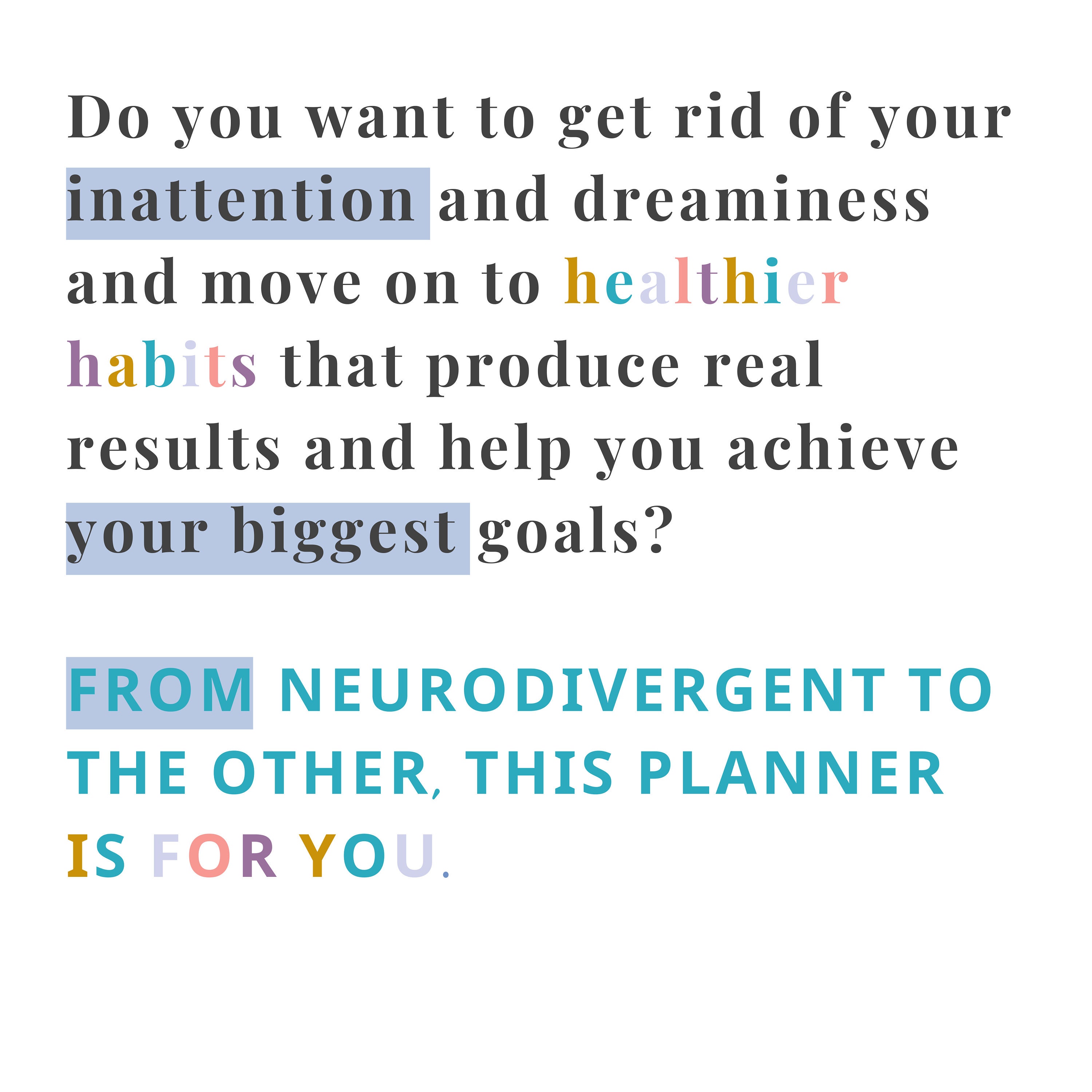 ADHD Friendly Planner