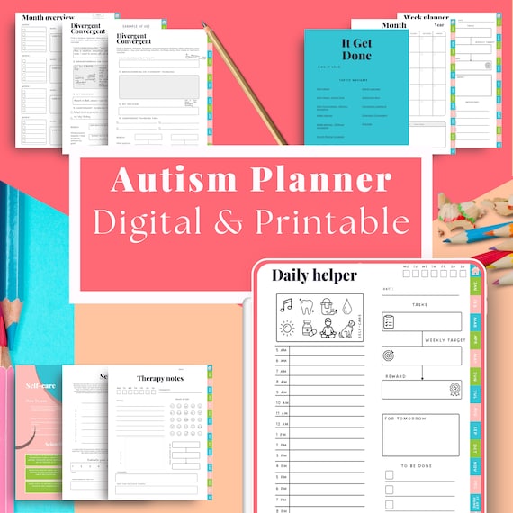Autism Digital Planner, Autism Workbook, Autism Worksheets, Autism Journal, Autism Checklist, Autistic Adult Gift, Autism Gifts, Autism PDF