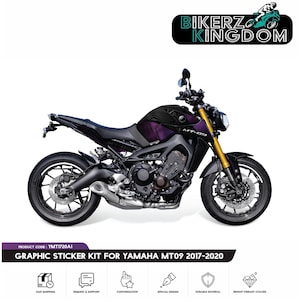 PREMIUM UV fade RESISTANT Yamaha MT09 2017-2020 High-Quality Purple Geometric Shapes Design Graphic Kit Decal Wrap