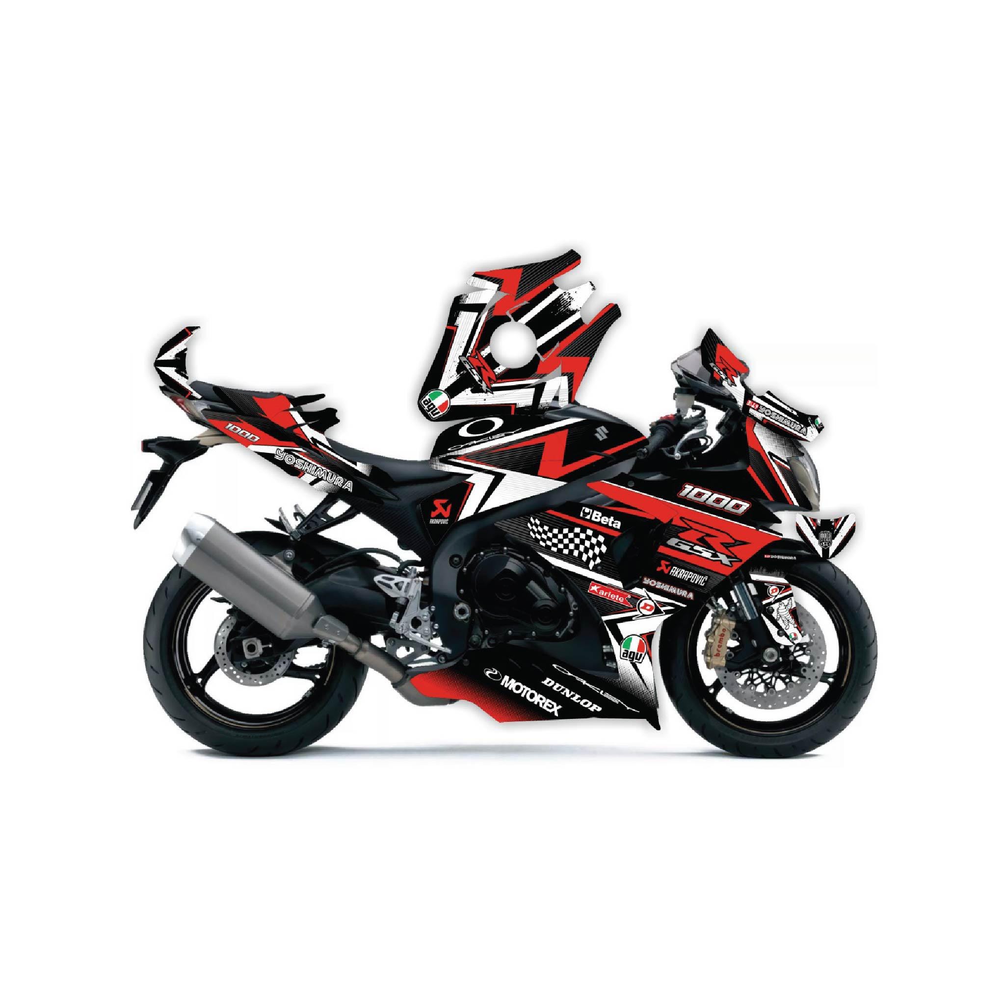 Custom SUZUKI GSX-R 1000 2009 - 2013 Graphics Kit Decal Set