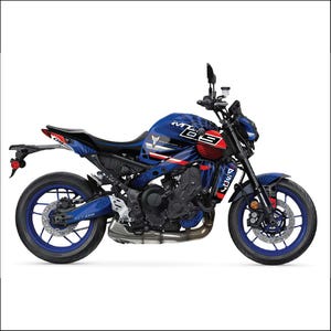 Yamaha MT09 2014 - 2024 High-Quality Red and Blue Design Graphic Kit Decal Wrap
