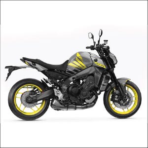 MT09 2014-2024 Decals, Grey and Yellow Yamaha Decal Wrap for Stunning Motorcycle Customization, Great Gift for Bike Lovers