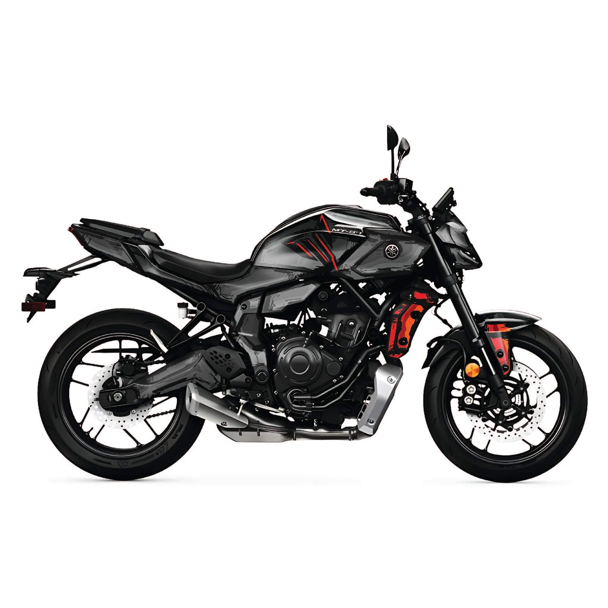 Yamaha MT07 2025 Graphics Kit: Cartoon Motorcycle Decal Set - Etsy