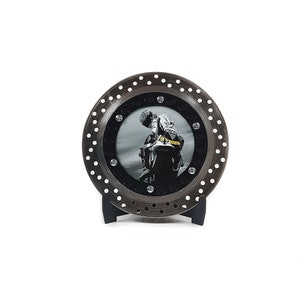Motorcycle Motorbike Photo Frame Made From Real Recycled Brake Disc. Brake Disc Photo Frame