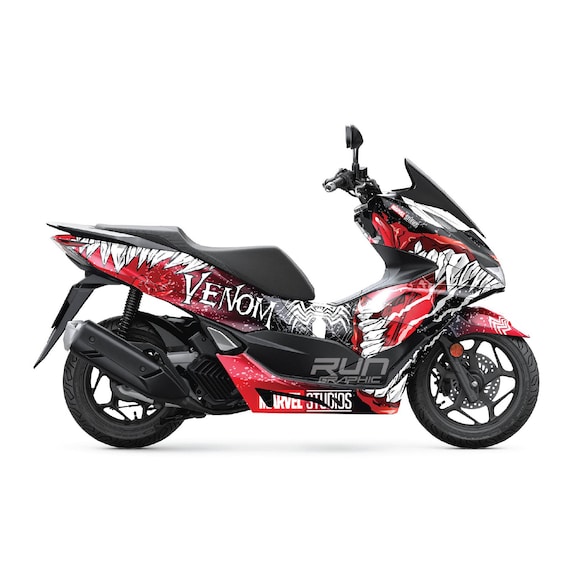 ホンダ PCX 125 ヴェノム デカール ステッカーキット：高粘着、鮮やか