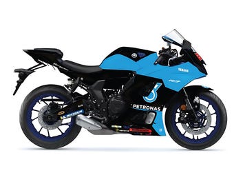 Custom Yamaha YZF R7 Funky Blue Graphic Kit 2021-2024 Graphic Kit - High-Quality Decals & Designs
