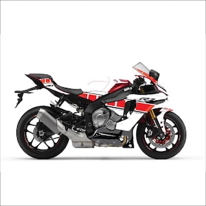 Custom Yamaha YZF R1 Race Chequered Graphic Kit 2015-2019 Graphic Kit - High-Quality Decals & Designs