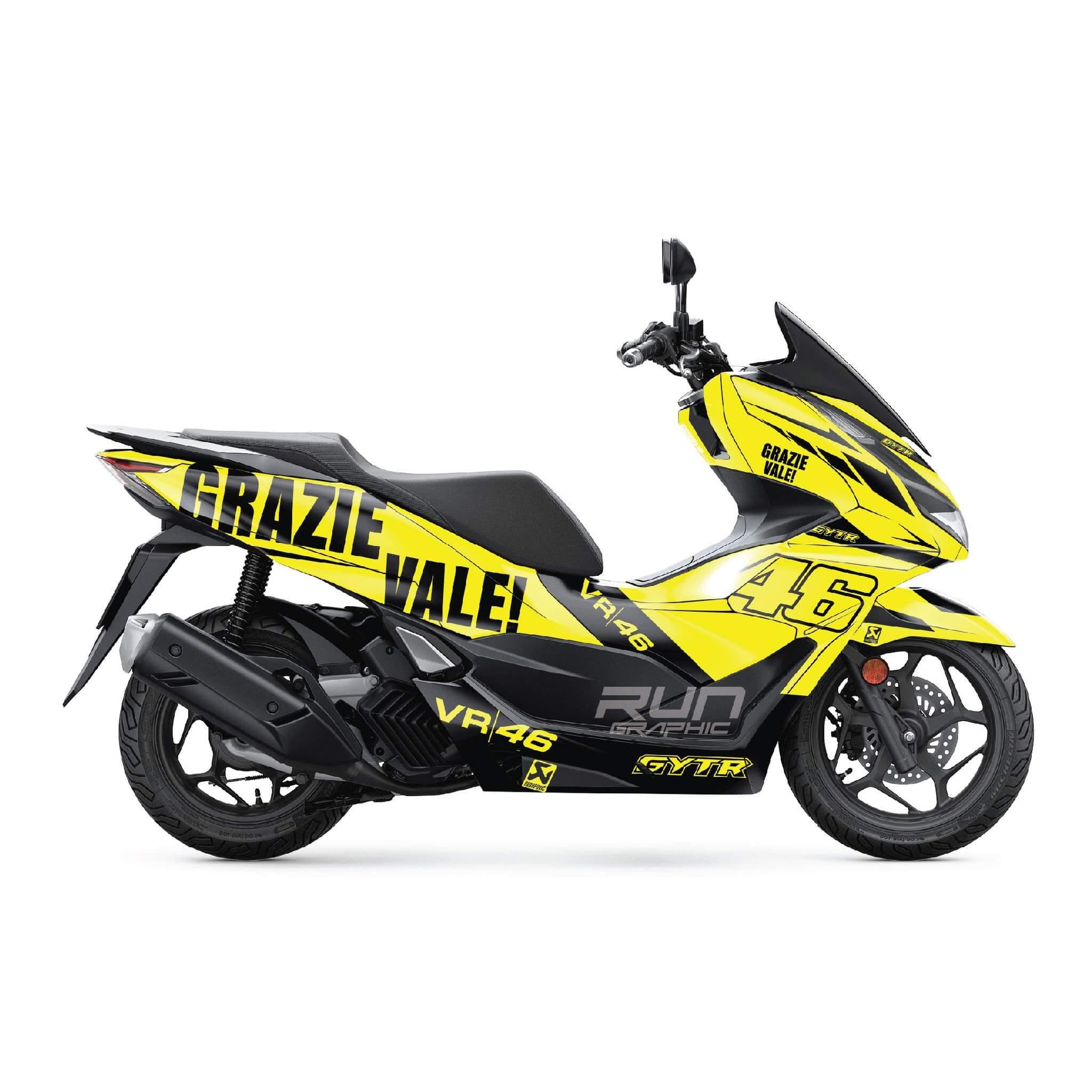 Honda PCX 125 Grazie Vale デカールキット：カスタムグラフィック、高
