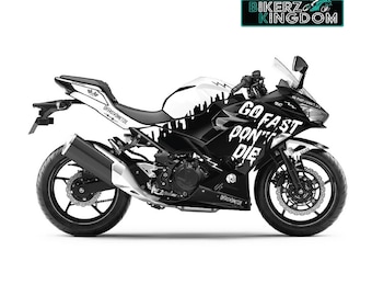 Ninja 400 グラフィック デカール ラップ：「Go Fast Don't Die