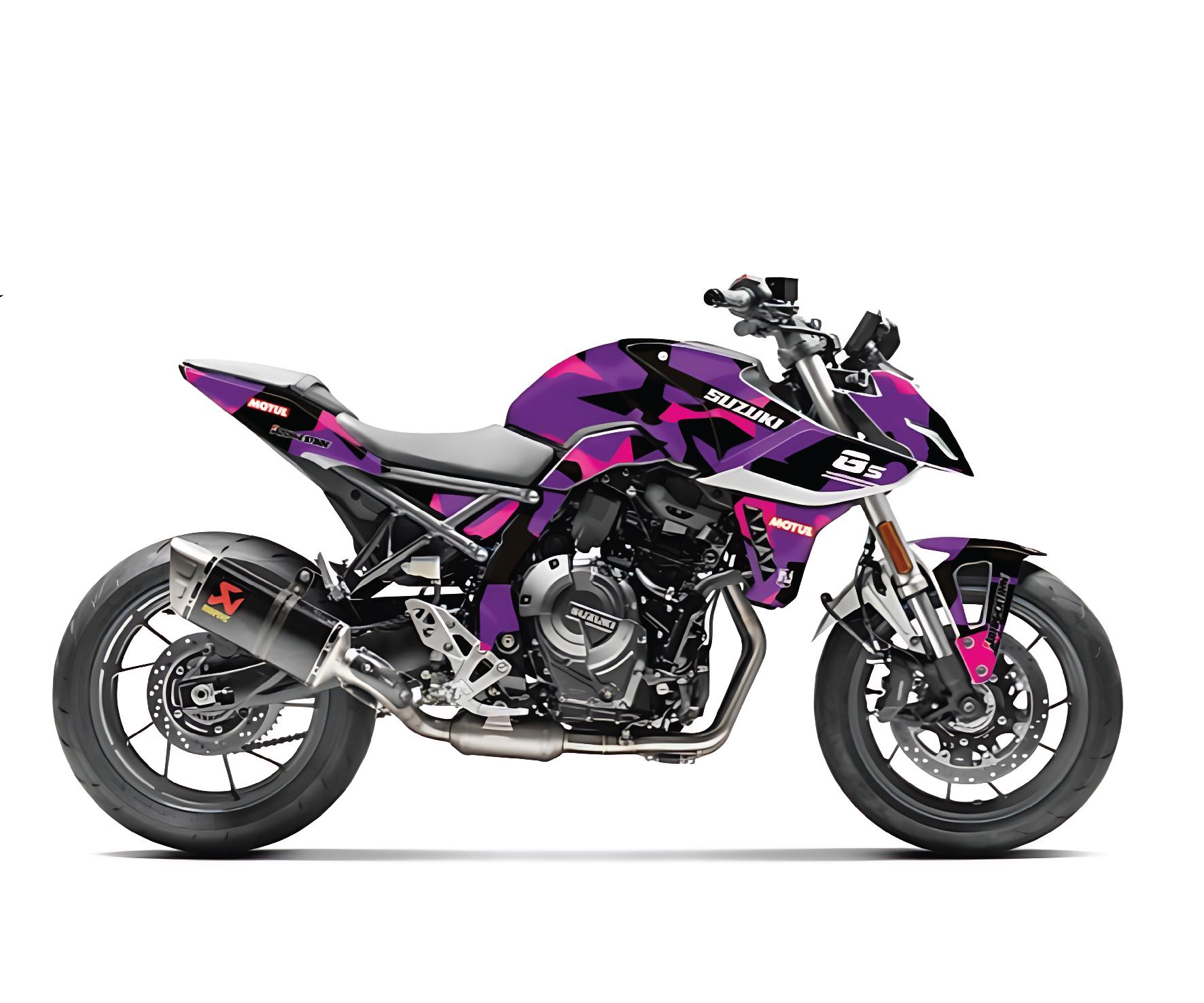 スズキ GSX8S 2023-2024 カスタム迷彩グラフィックキット - 高品質