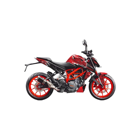 KTM Duke 390 グラフィックデカールセット：バイク用ビニールラップ