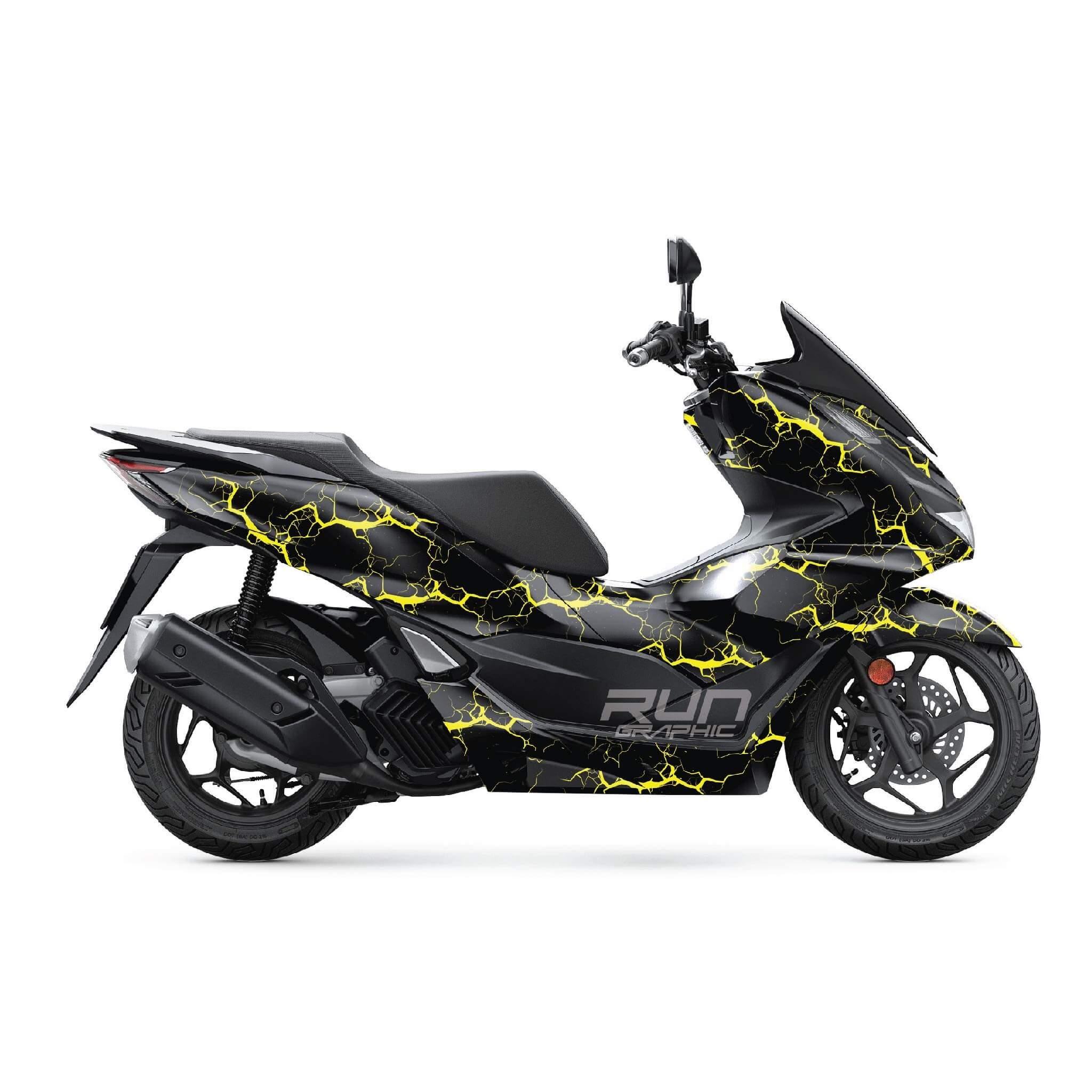ホンダ PCX 125 2020-2024 ブラックライトニング デカールキット 