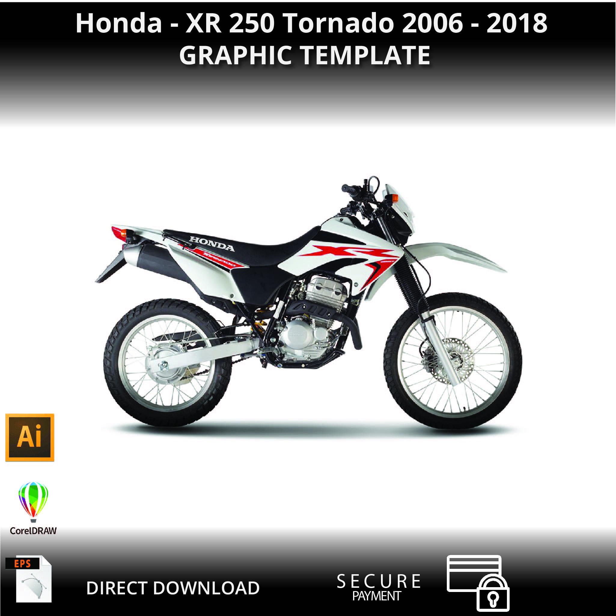 Honda - XR 250 Tornado 2006 - 2018 Motorcycle 1:1 Vector Graphic