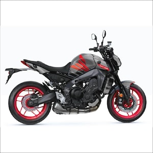 Yamaha MT09 Graphic Kit, Stunning Grey and Red Design for Yamaha MT09 2014-2024, Ideal for Personalizing Your Bike, Unique Biker Gift