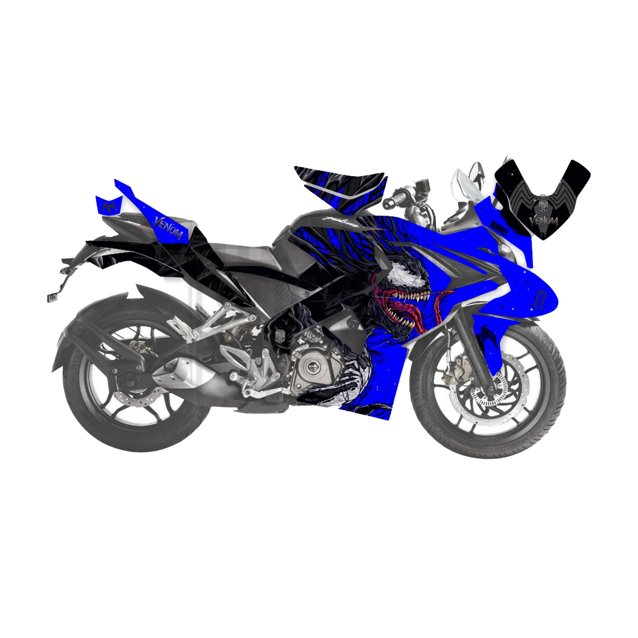 Bajaj Pulsar RS200 Venom Theme Graphic Kit Decal Wrap Set Etsy UK