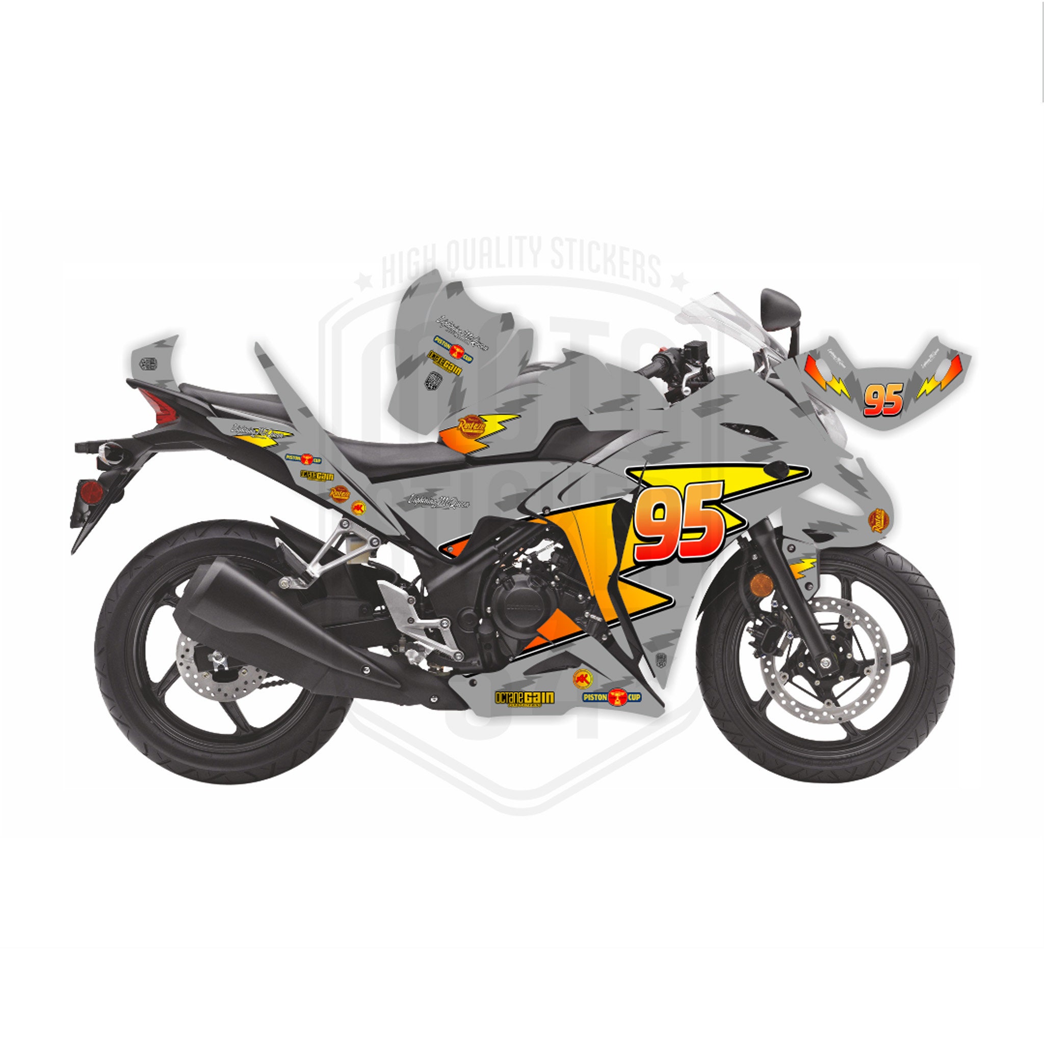 Honda CBR 250 2011-2013 Disney Lightening Mcqueen Graphic Kit