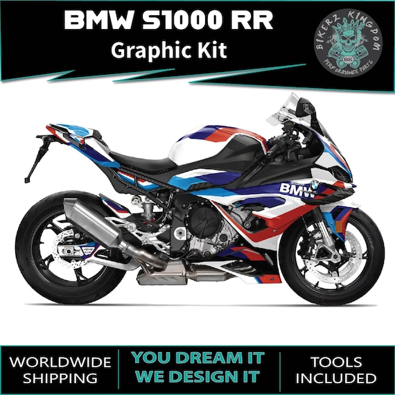 White Blue Graphics Kit for BMW S1000RR 2023 – 2024 | Full Decal