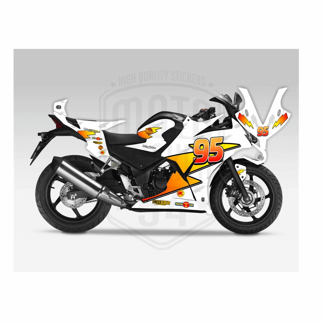 Honda CBR 250R 2014-2018 Disney Lightening Mcqueen Graphic Kit