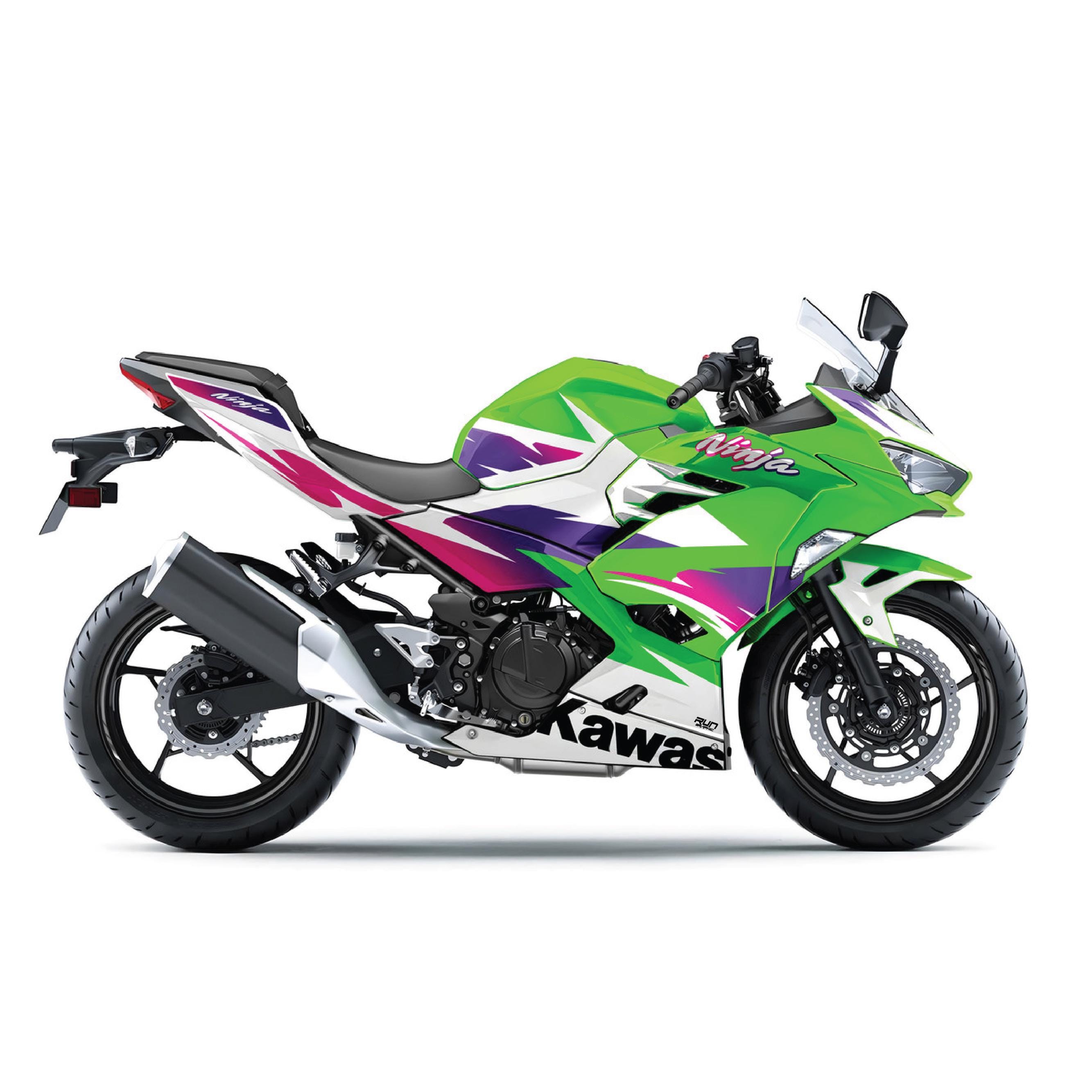 カワサキ Ninja 400 2018-2024 グリーン レーステーマ グラフィック