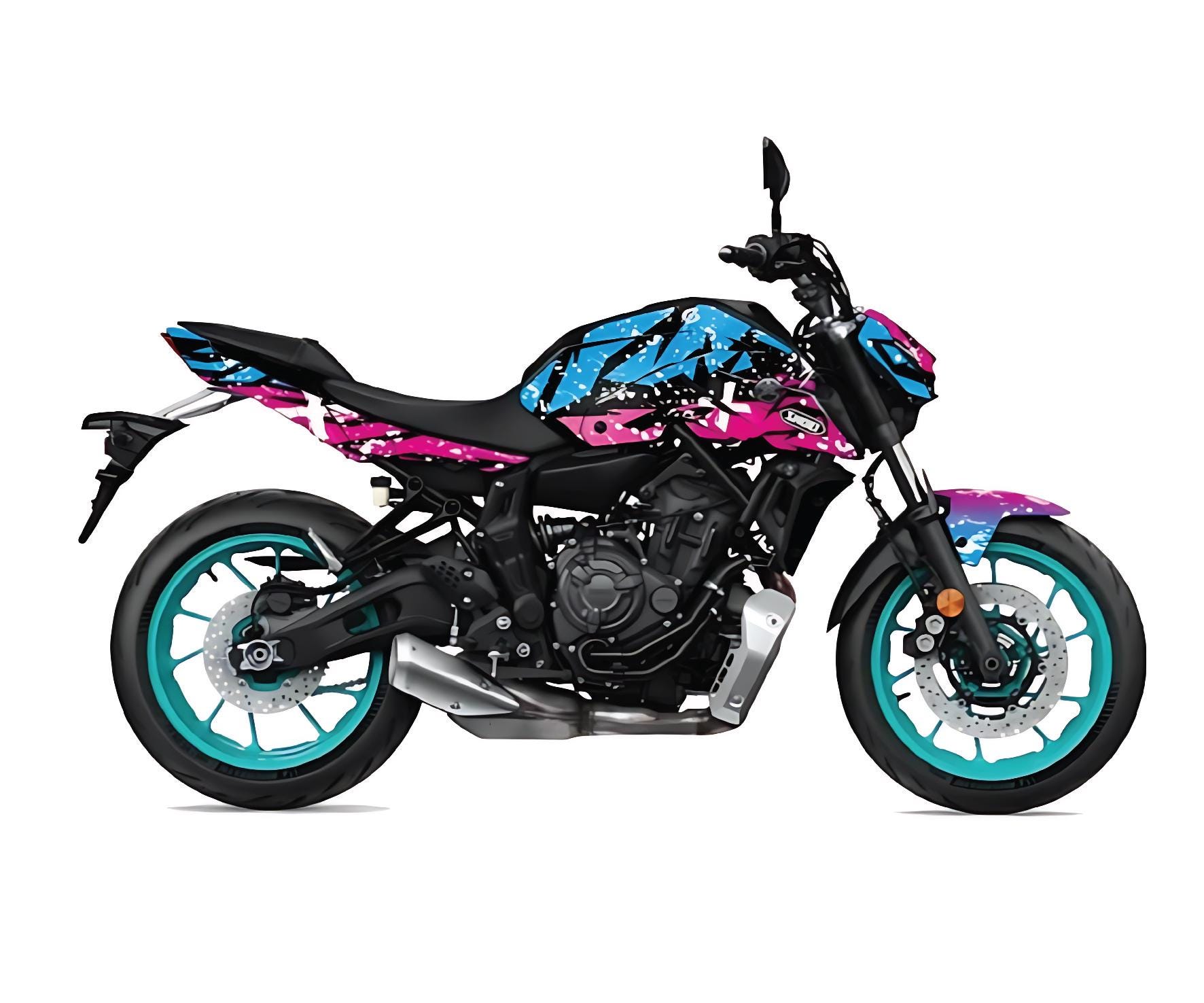 Yamaha MT07 Graphic Kit (2014-2024): Paint Splash Motorcycle Decal