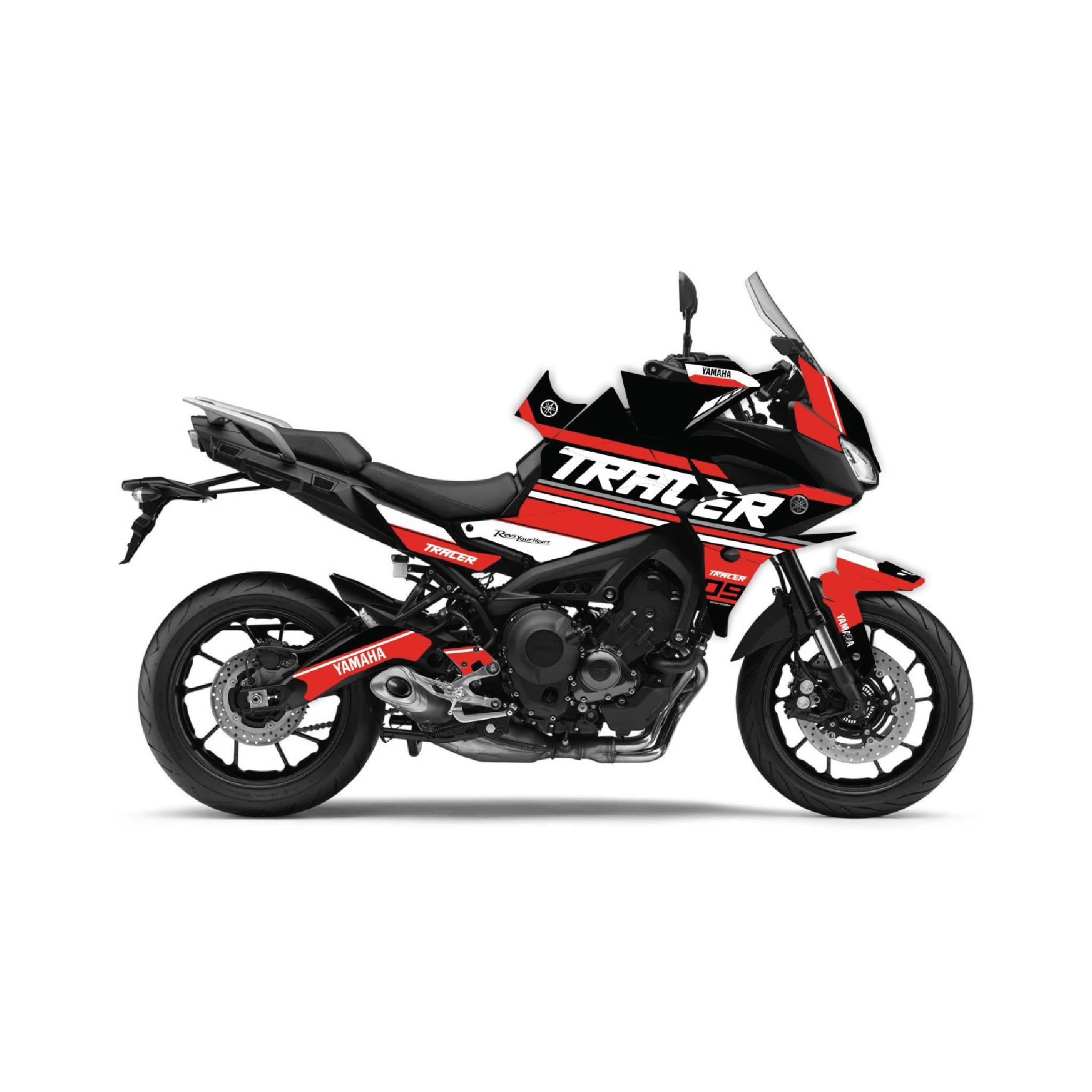 Resin Bike Adesivi 3D Resinati Per Yamaha Tracer 900/900 GT (2018-2020) – Protezione Frontalino In Midnight Black E Tech Black
