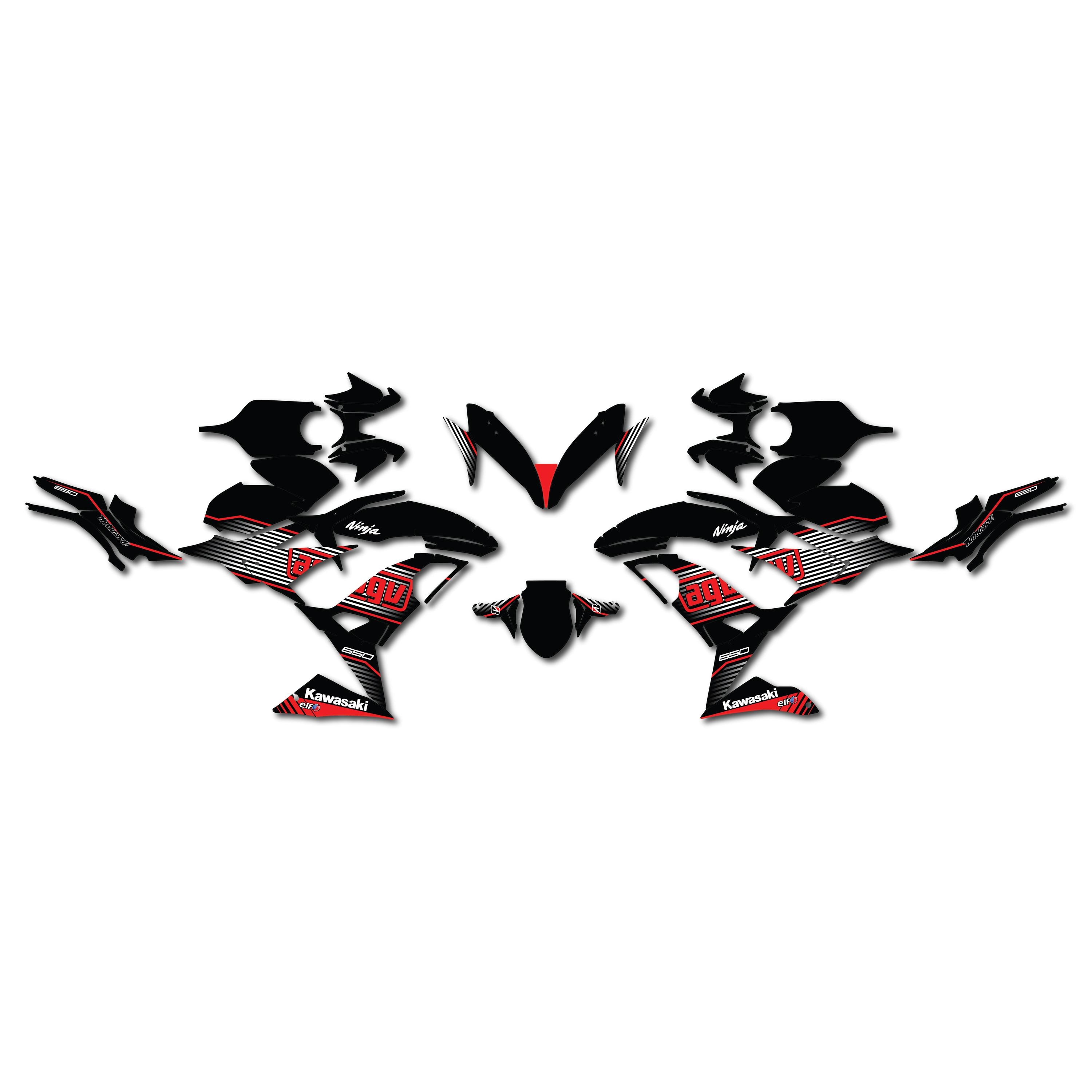 KAWASAKI-NINJA-650-2018-2019 Motorcycle 1:1 Vector Graphic