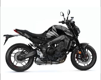 Yamaha MT09 2014 - 2024 Graphic Kit, Eye-Catching Grey and Black, Enhance Your Motorcycle&#39;s Look, Perfect Gift for Riders