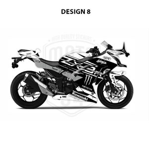 Kawasaki Ninja 300 2013-2017 WSBK Theme Graphic Decal Wrap Sticker Set