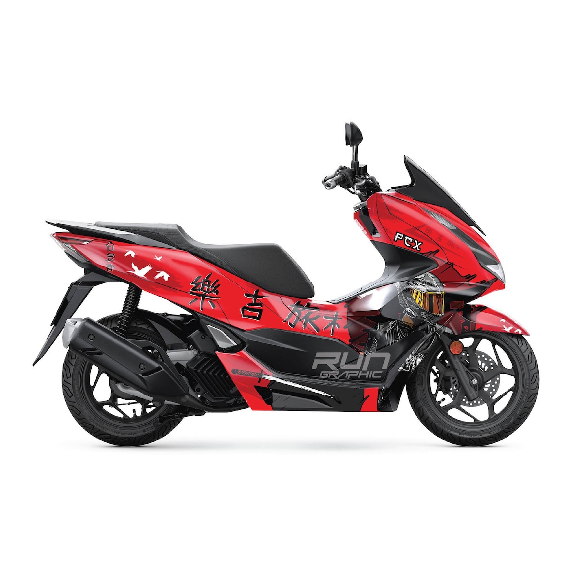 Honda PCX 125 Samurai Rider Decal Sticker Kit: Custom Graphics - Etsy