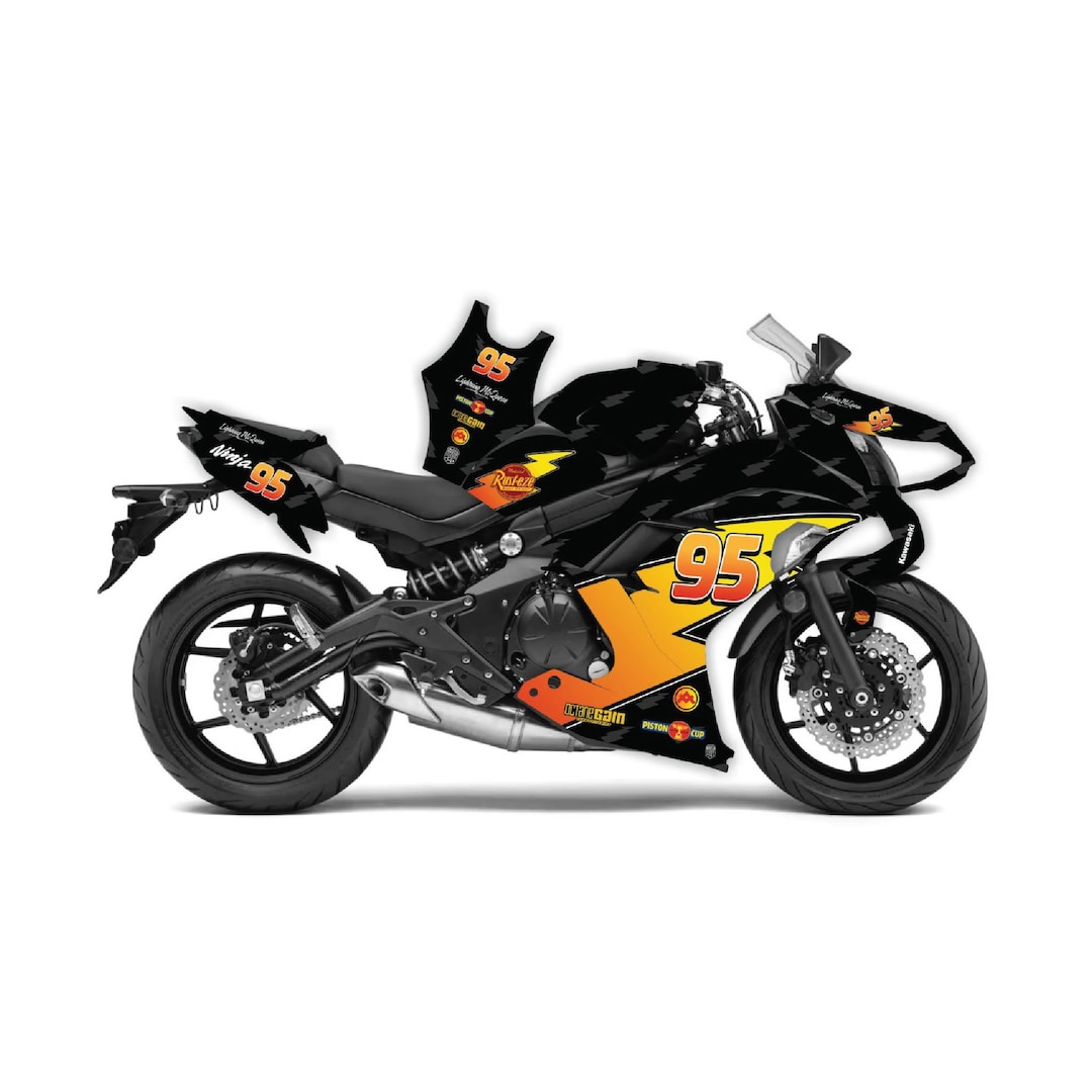 Kawasaki Ninja 650 2012 - 2016 Lightning Mcqueen Theme Graphic