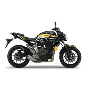 Yamaha MT07 White and Yellow Graphic Kit fits 2014-2024 Models Motorcycle Decal Sticker Sets Motorcycle Vinyl Wraps