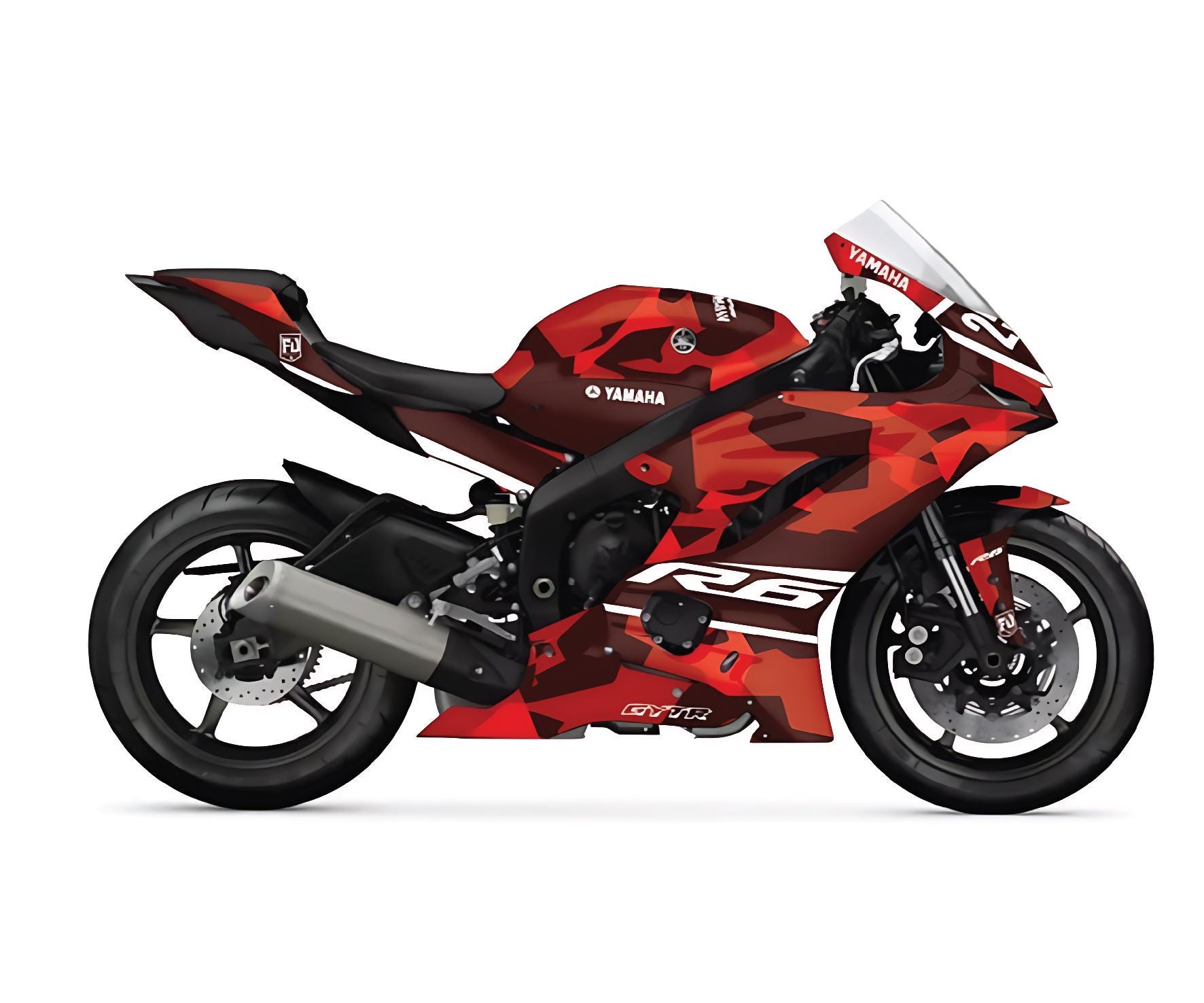 Yamaha YZF R6 Graphic Kit 2017-2024: Custom Decals - Etsy