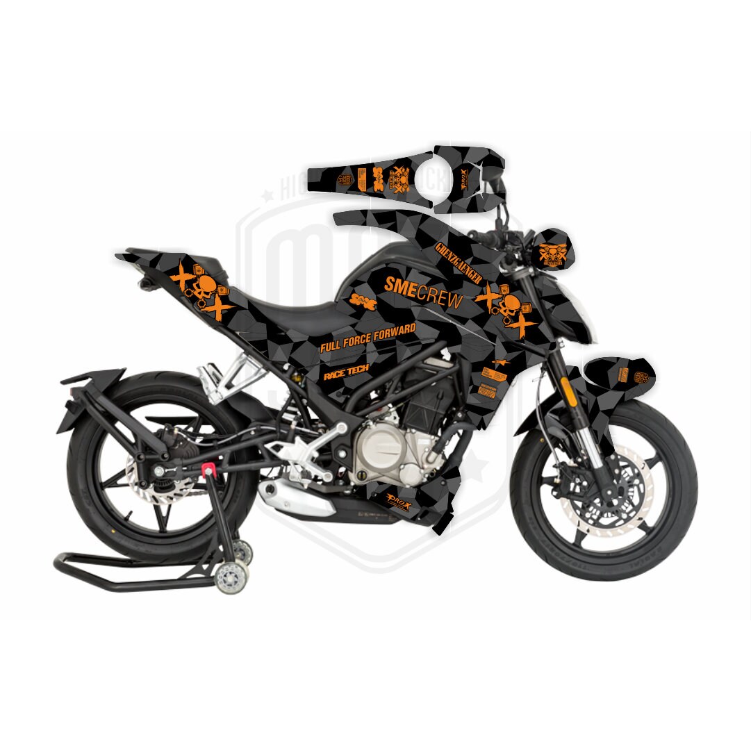 CFMOTO 250NK 2017-2022 Geometric Bright Grenzgaenger Skulls Design