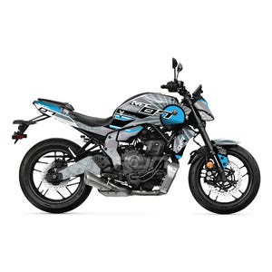 Yamaha MT07 2025 Graphic Kit Grey Sunrays Design Motorcycle Decal Sticker Sets Motorcycle Vinyl Decal Kit