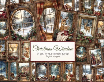 クリスマスウィンドウジャンクジャーナルキット：ヴィンテージホリデー