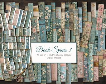 ジャンクジャーナルにぴったりの可愛い背表紙、ブック、背表紙、表紙