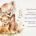 Mother and Baby Animals Watercolor Clipart PNG Bundle. Child Nursery ...