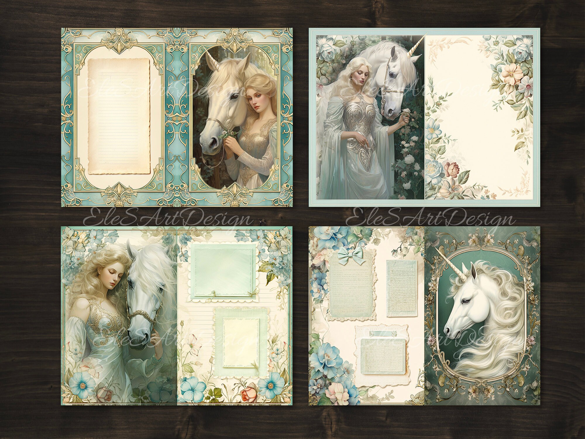 Kit de journal indésirable Licorne. Magic Fairy Pages imprimables
