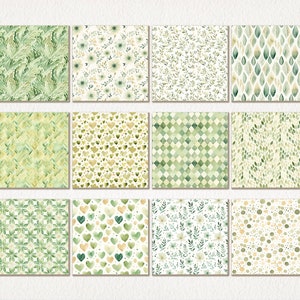 Green Simple Seamless Pattern Paper Pages. Nursery. Commercial Use ...