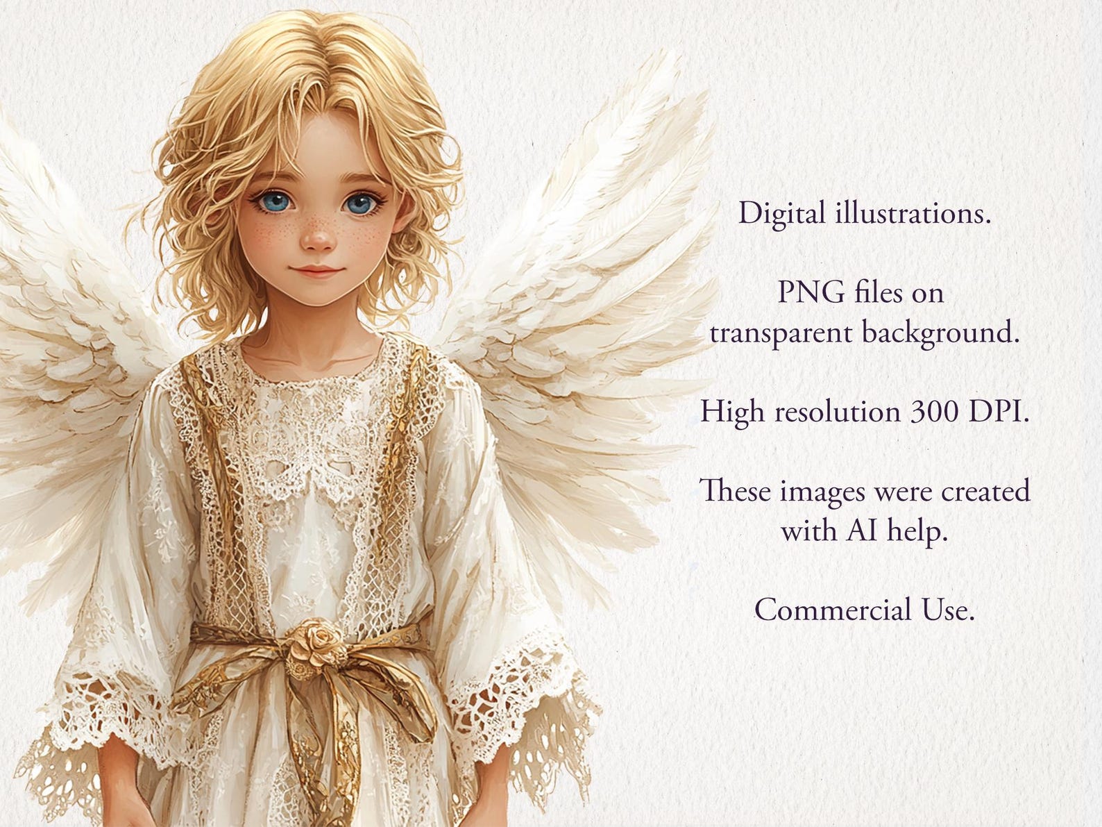 Christkind Watercolor Clipart PNG Bundle. Christmas Angel. Instant ...