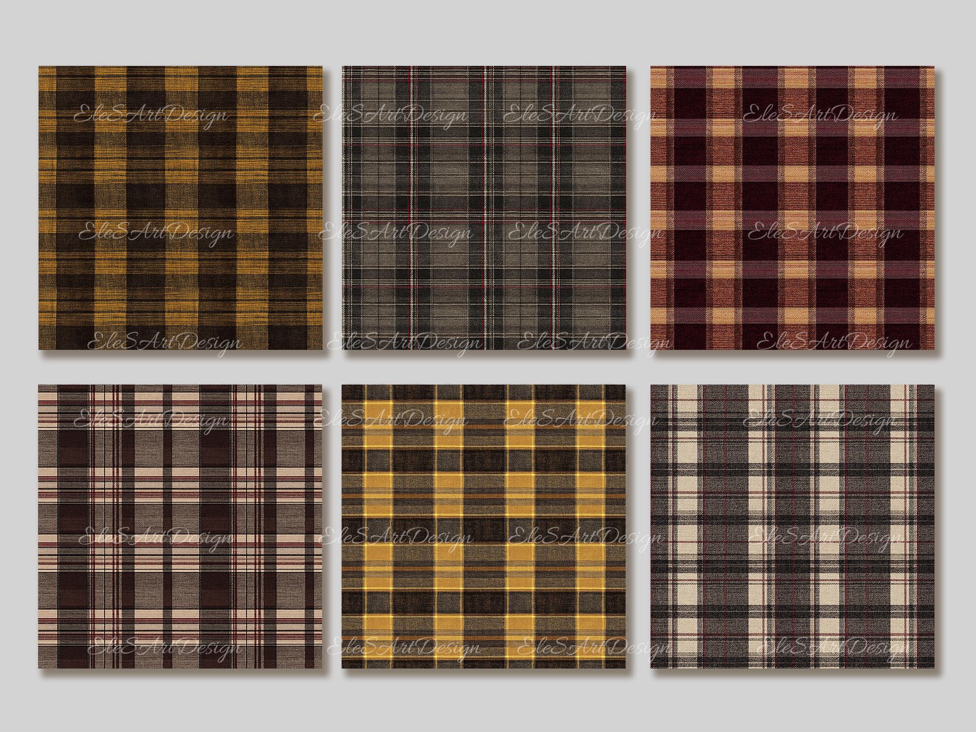 Gingham Plaid Seamless Pattern. Digital Craft Paper Bundle. Commercial ...