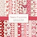 Valentine Hearts Seamless Pattern. Digital Craft Paper Bundle ...