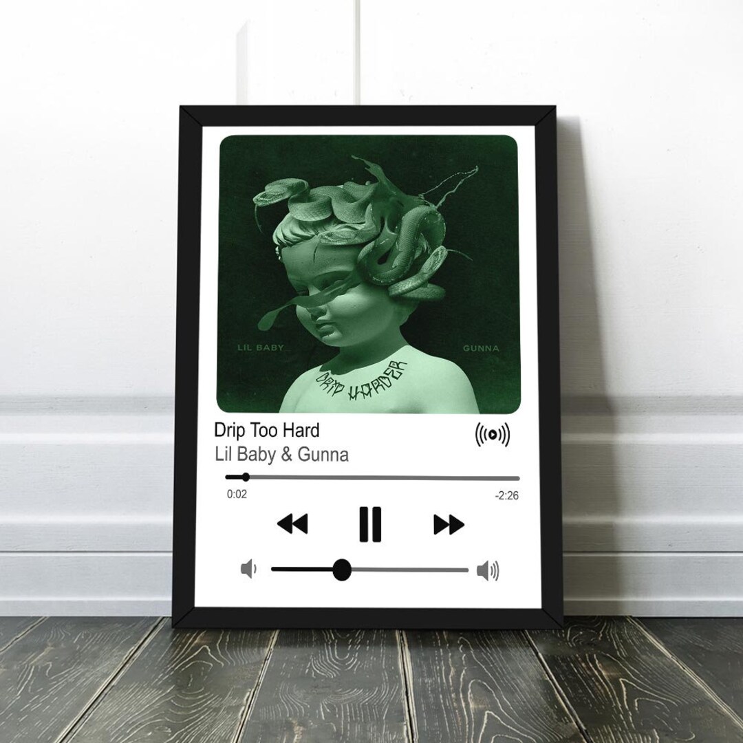 Drip Too Hard Lil Baby Album Tracklist Art Book Canvas Print Etsy