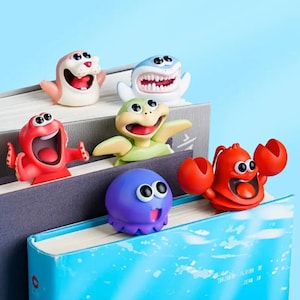 Squashed Animal Personalized Wacky Bookmarks Funny Animal Cute Bookmark Zoo 3D Funny Gift for Kids Girls Boys Cute Gift for Book lovers