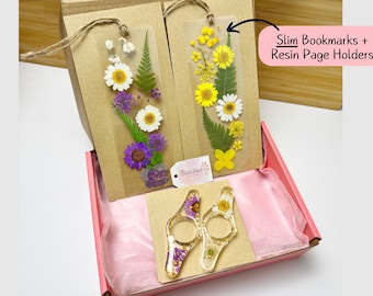 Pressed Flower Bookmark: Slim Floral Book Accessory, Booktok Gift